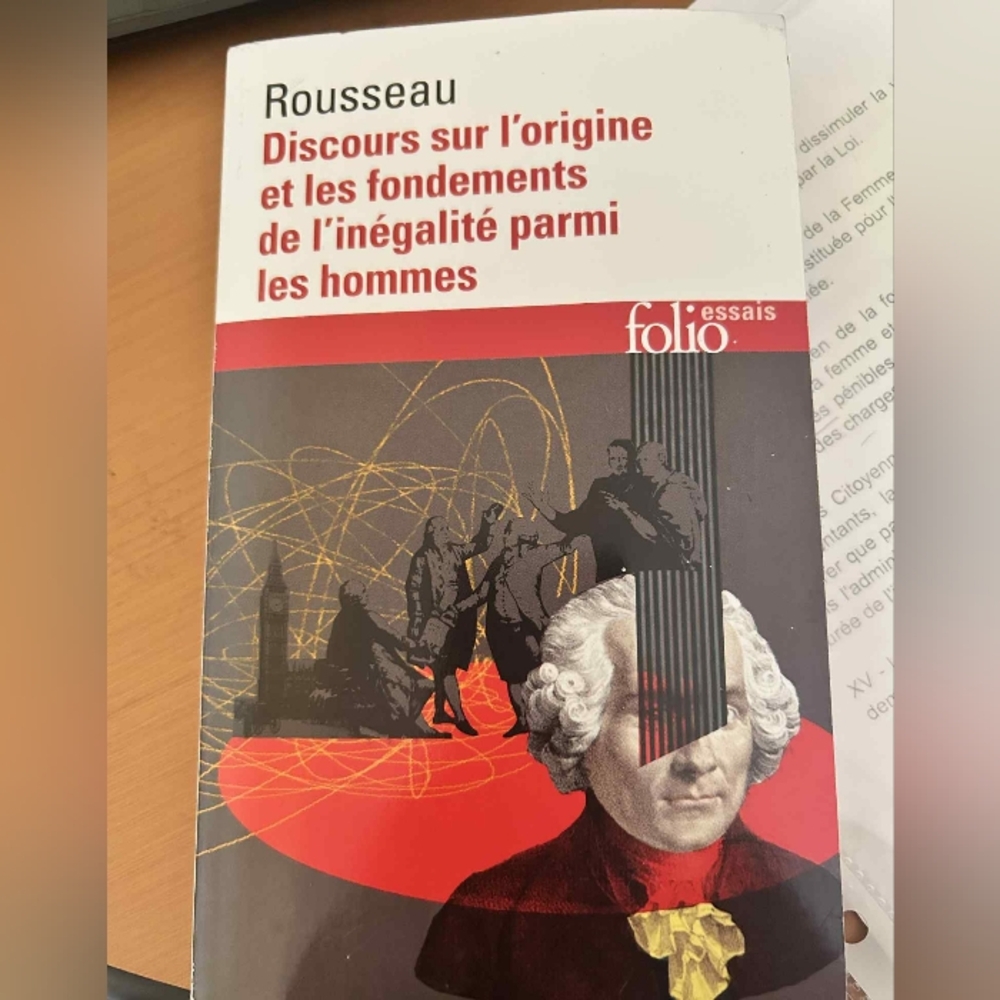 Rousseau Discours sur l'origine Book Cover